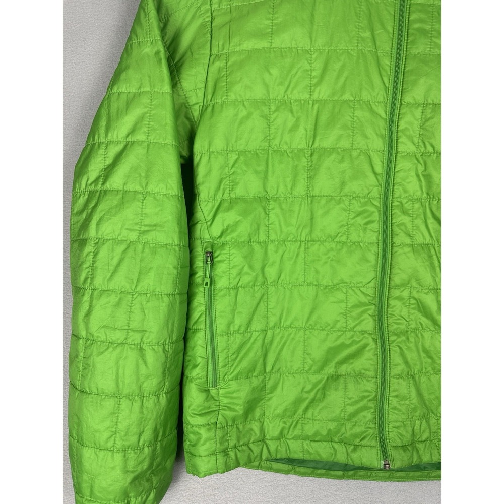 Patagonia Nano Puff Full Zip Up Mens Medium Green Quilted Hiking Jacket Utility - Picture 3 of 14